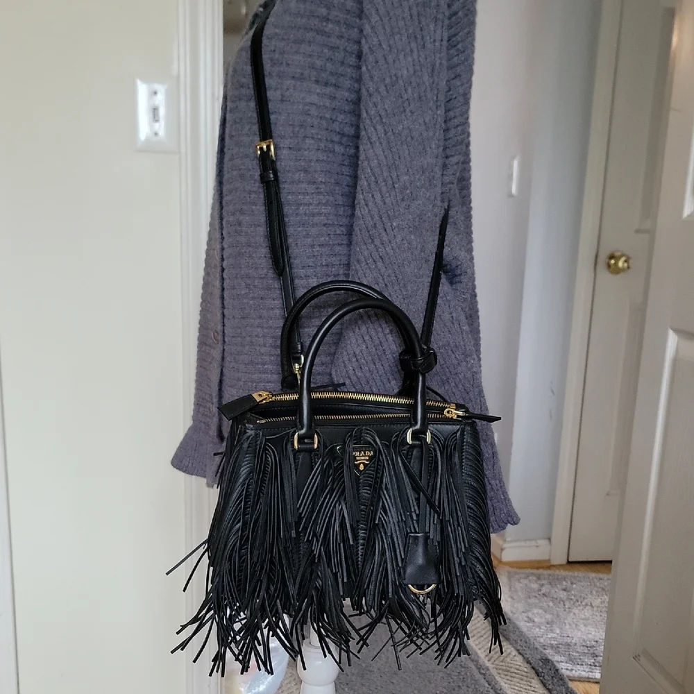 Prada Galleria Fringe Handbag on Website Now - Picture 1 of 16